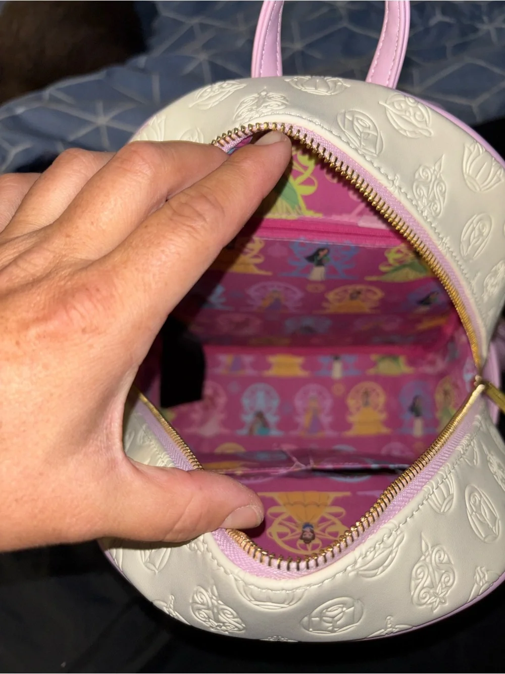 Loungefly Cream & Pink Princess Ferris Wheel Disney Loungefly Mini Backpack